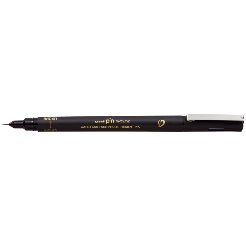 uni-ball PIN Brush fineliner, extra fijn, zwart